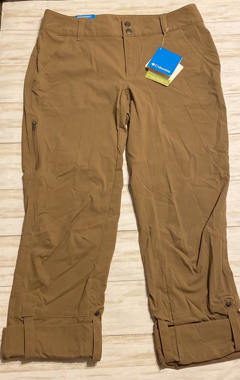 Columbia Omni Shield Womens Size 8R Brown Straight Leg Outdoor Pants